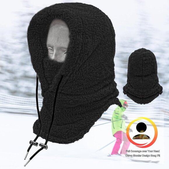 Balaclava for Women Unisex Fleece Windproof Ski Mask Cold Weather Neck Warmer - Picture 4 of 6